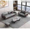 Italian Minimalist Living Room Office Reception Leather Sofa