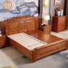 Chinese Classical Carved Solid Wood 1.8m Wedding Bed