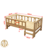 Splicing Solid Wood Children's Bed With Guardrail For Bedroom