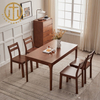 Nordic Log Style Restaurant Furniture Solid Wood Dining Table