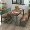 American Retro Old Solid Wood Rectangular Dining Table