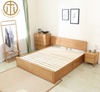 American Simple Modern White Oak All Solid Wood Box Bed For Bedroom